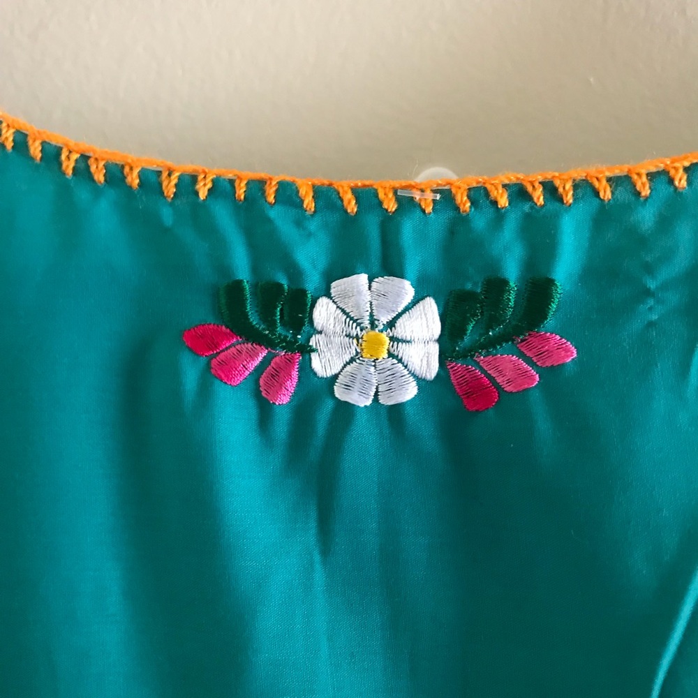 Mexican Embroidered Dress - Picture 3 of 4